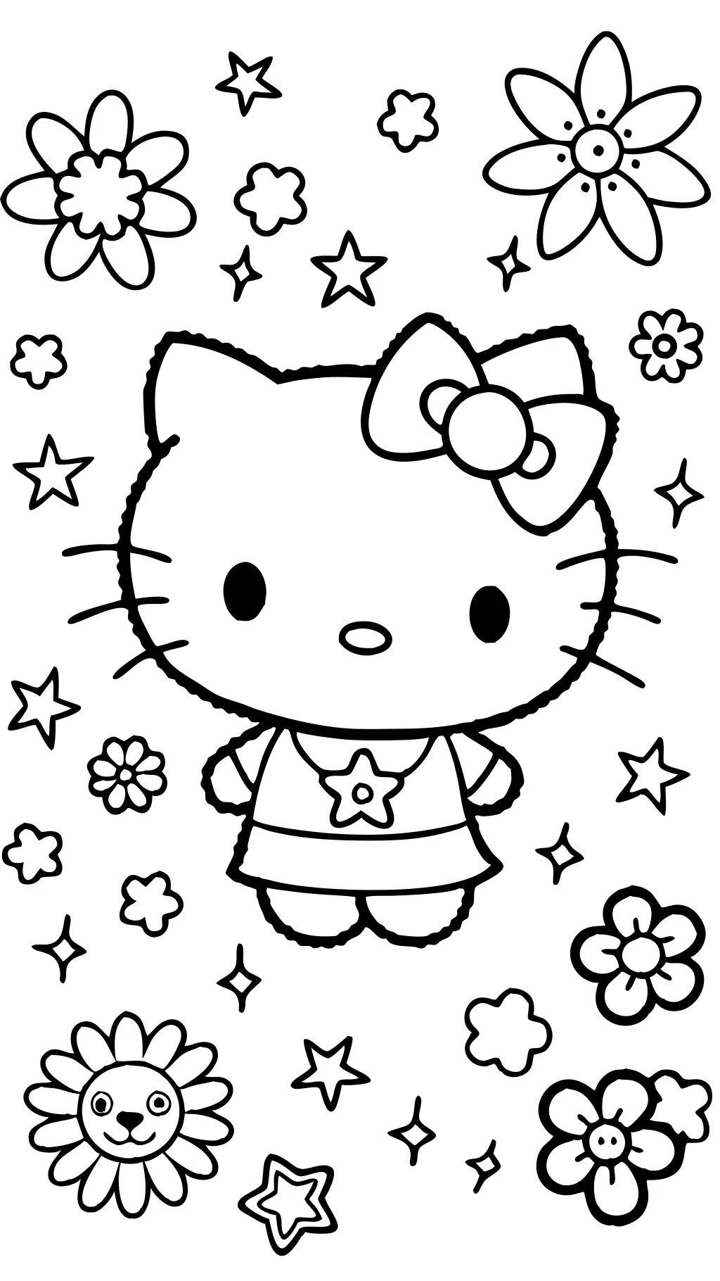 hello kity coloring pages